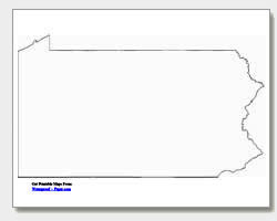Printable pennsylvania maps state outline county cities