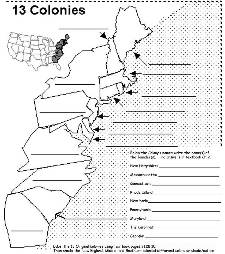 Coloring page colonies map colonies map map worksheets social studies worksheets