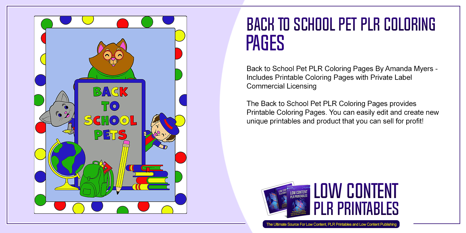 Back to school pet plr coloring pages printable coloring pages