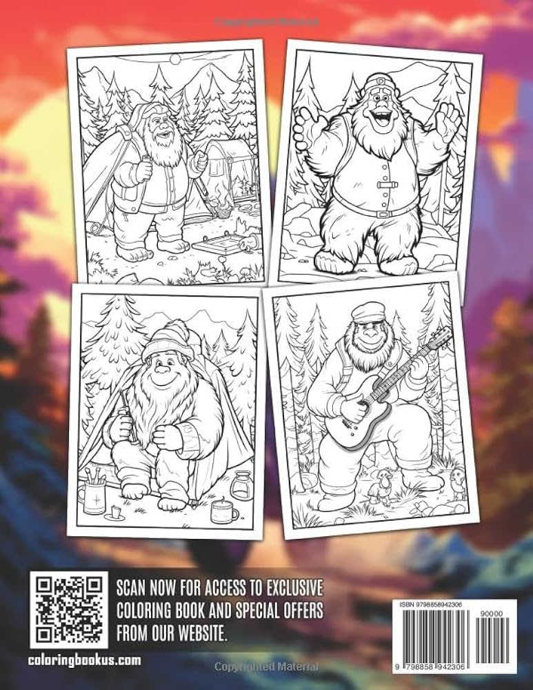 Sasquatch coloring book embark on a hilarious expedition with sasquatch coloring pages where laughter meets the legendary beverley faber books