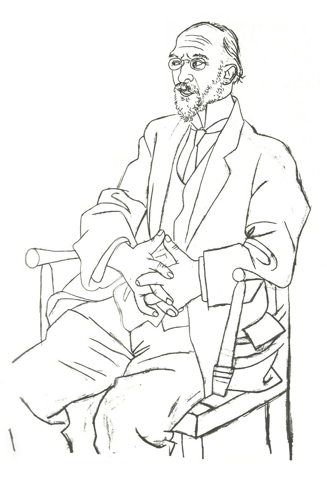 Portrait of erik satie by pablo picasso