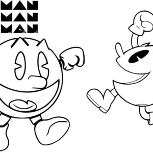 Pac man coloring pages printable for free download