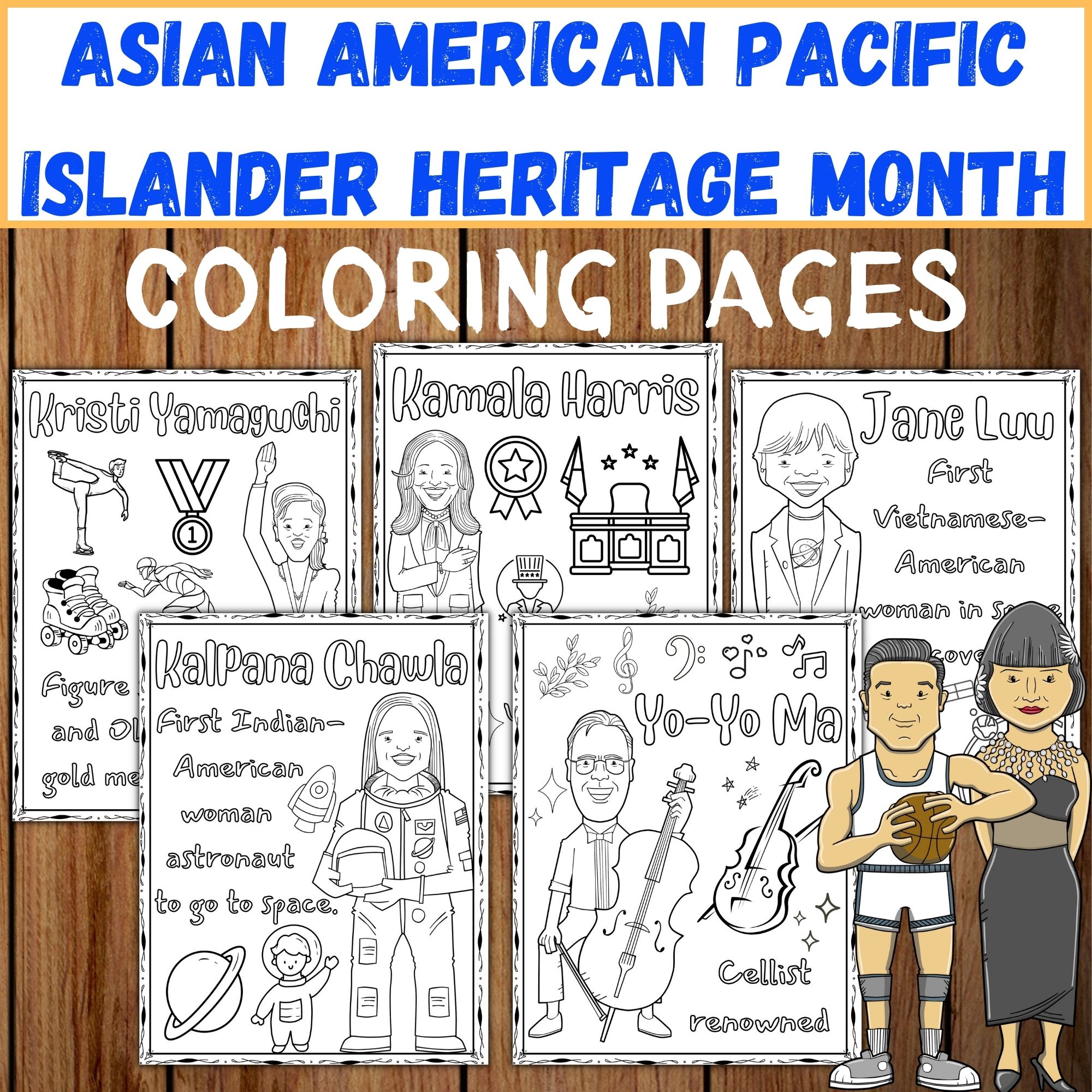Asian american pacific islander coloring pages celebrate aapi heritage month made by teachers
