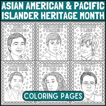 Asian american pacific islander heritage month coloring pages famous people