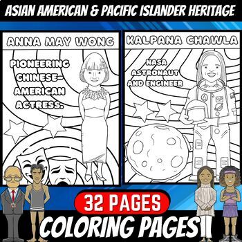 Asian american pacific islander heritage month coloring pages aapi activity