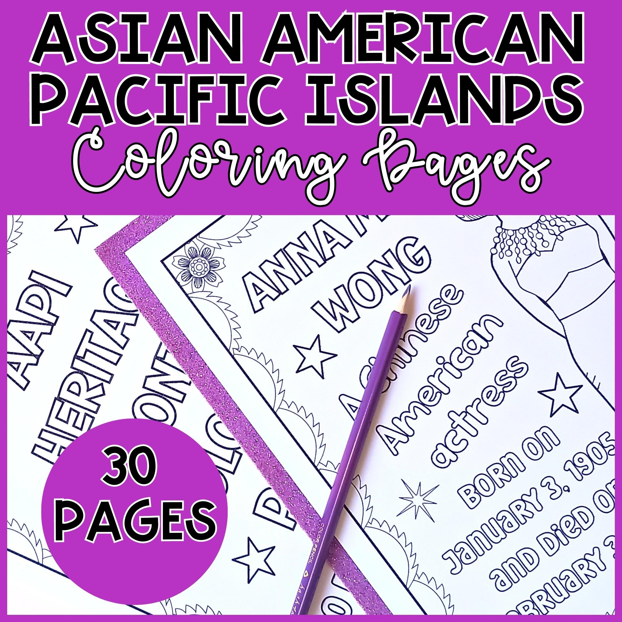 Asian american and pacific islander heritage month coloring pages aapi month made by teachers