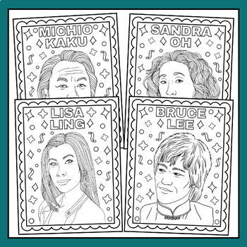 Asian american pacific islander heritage month coloring pages famous people