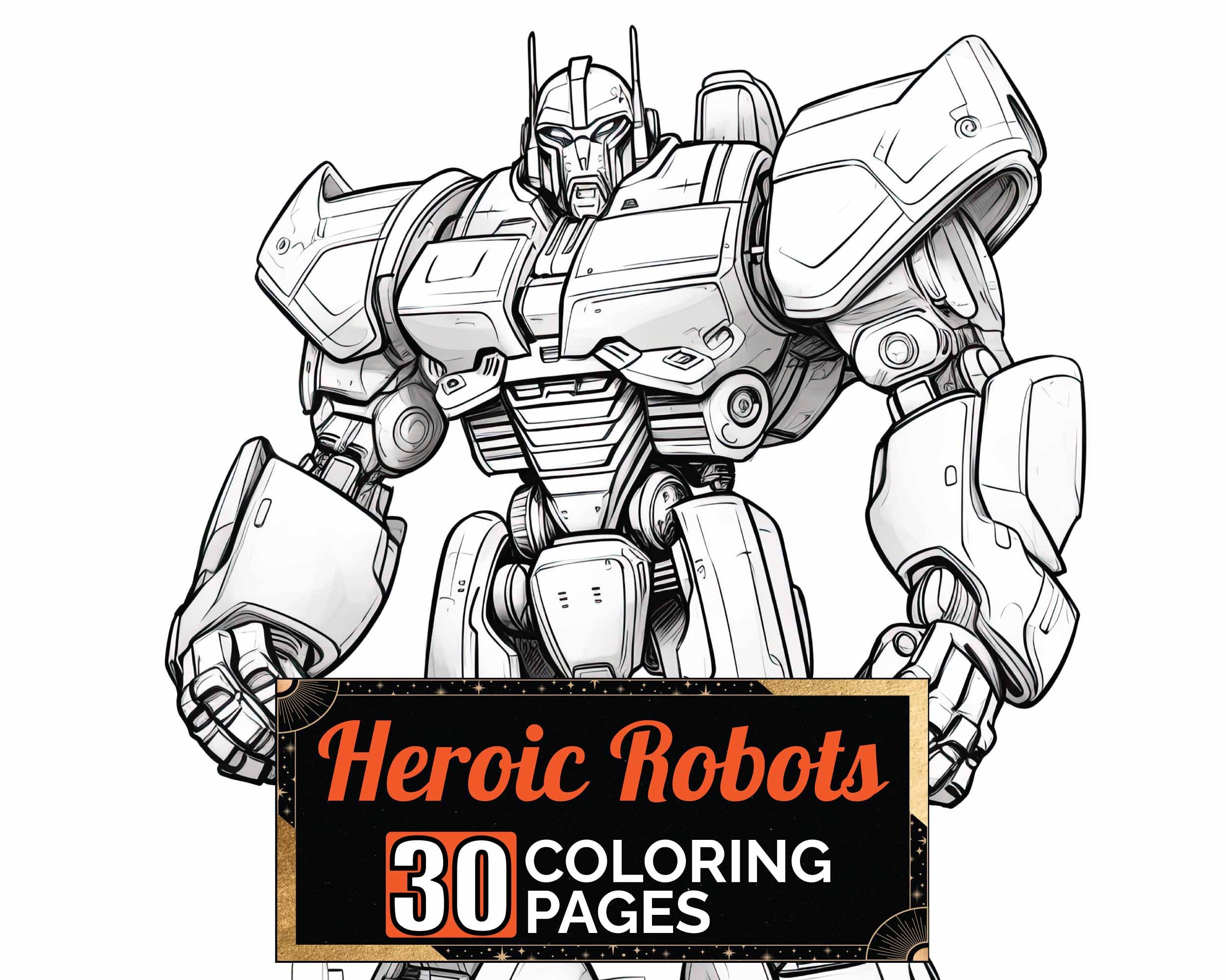 Robot coloring pages