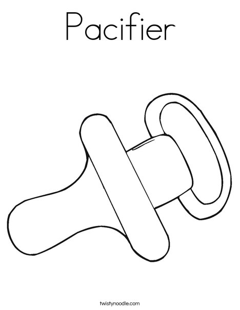 Pacifier coloring page