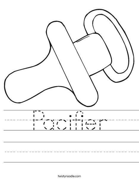 Pacifier worksheet