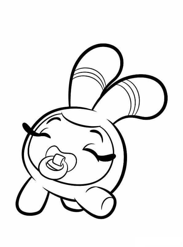 Little always with a pacifier in his mouth coloring page
