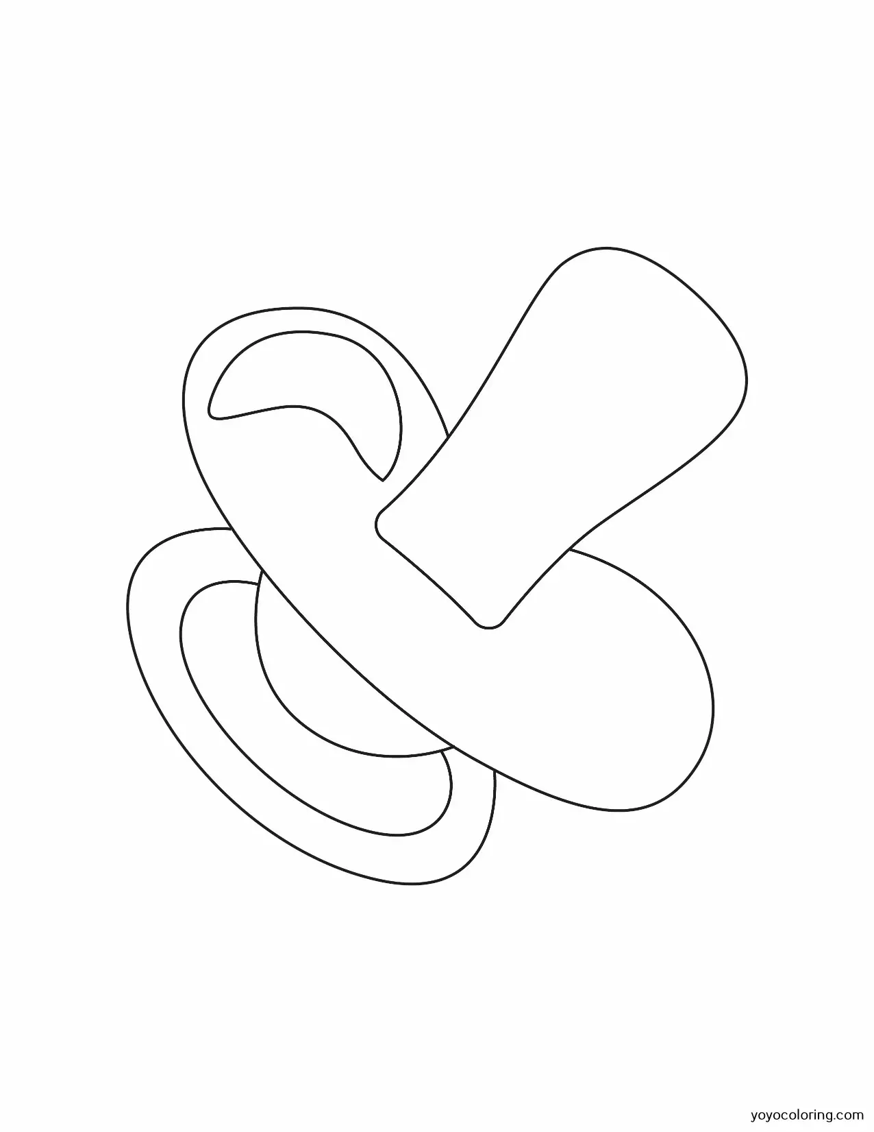 Pacifier coloring pages á printable painting template