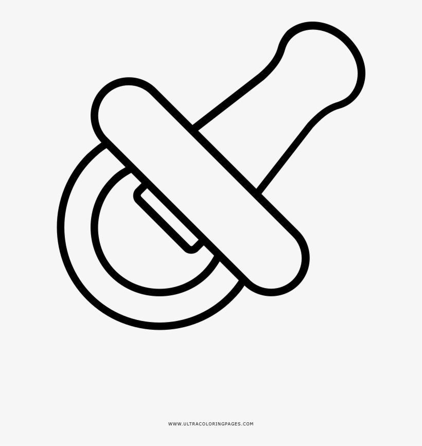 Baby pacifier coloring page