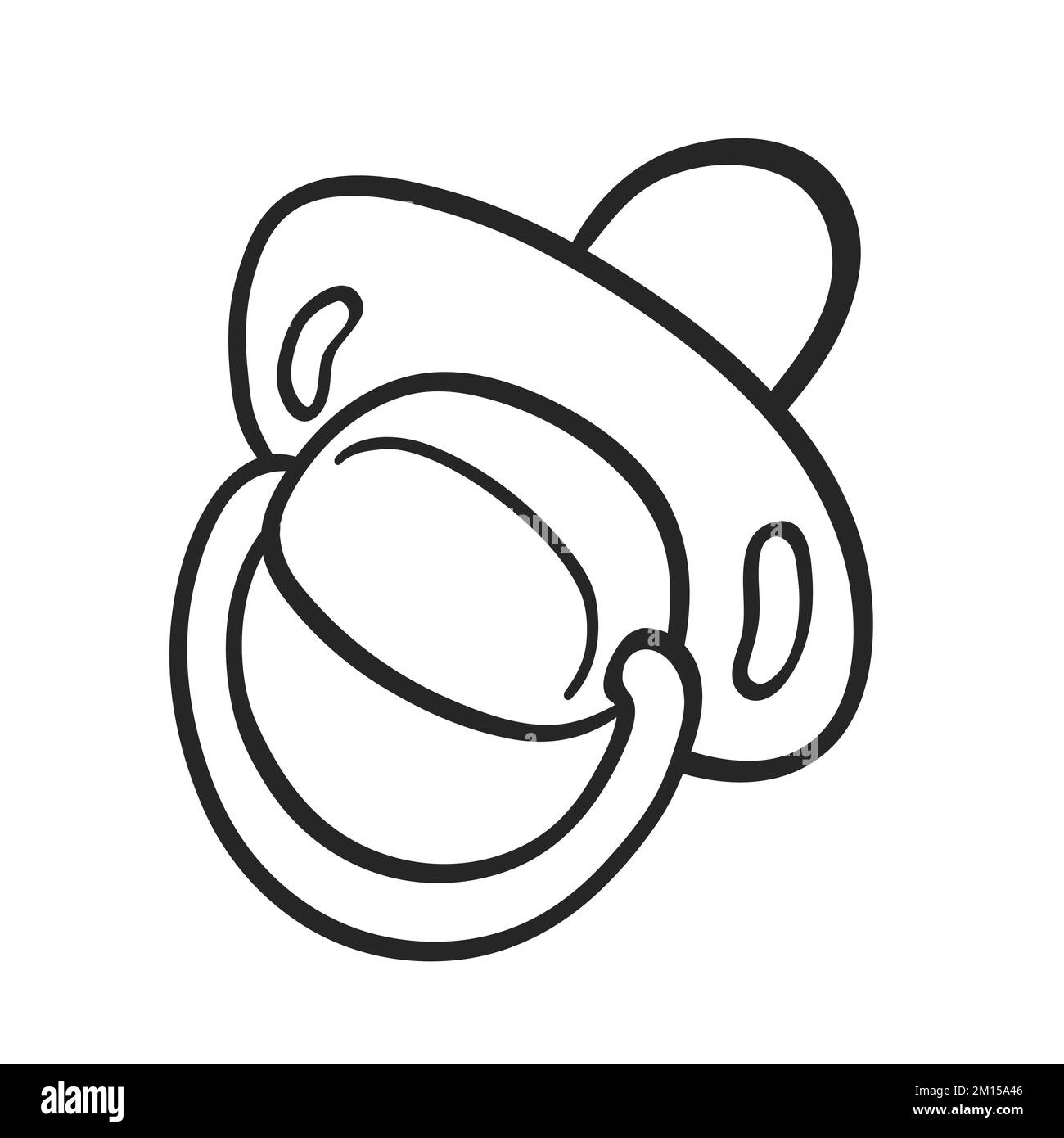Pacifier design black and white stock photos images