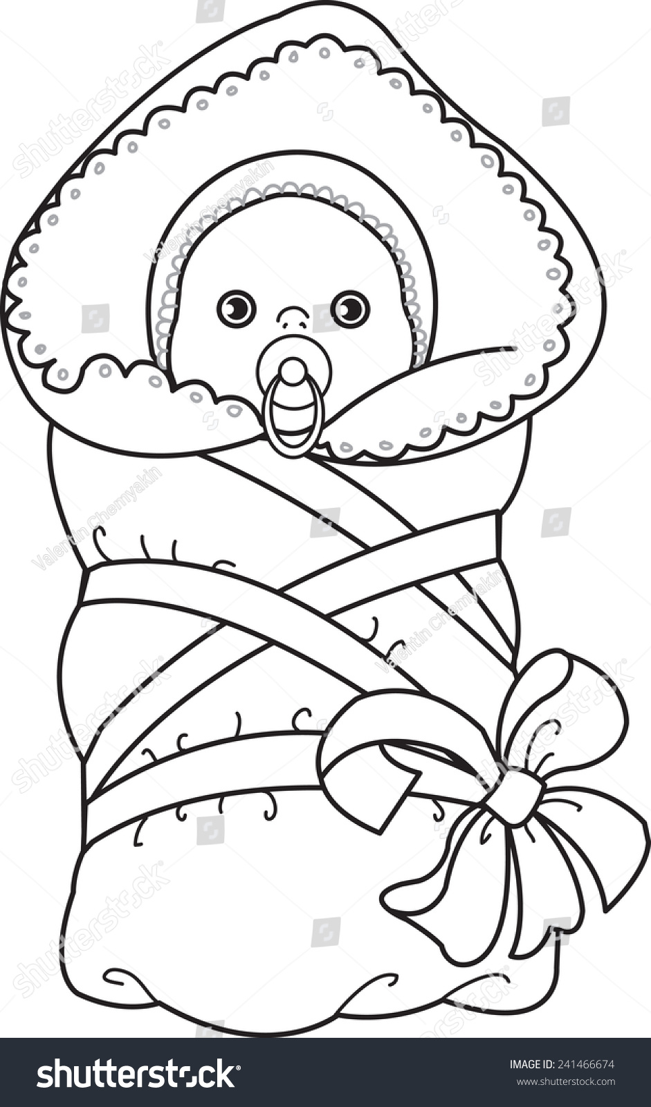 Baby blanket newborn baby pacifier hat stock vector royalty free