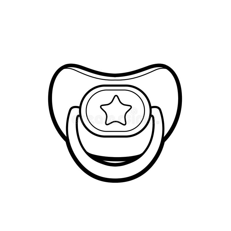 Pacifier coloring page stock illustration illustration of contour