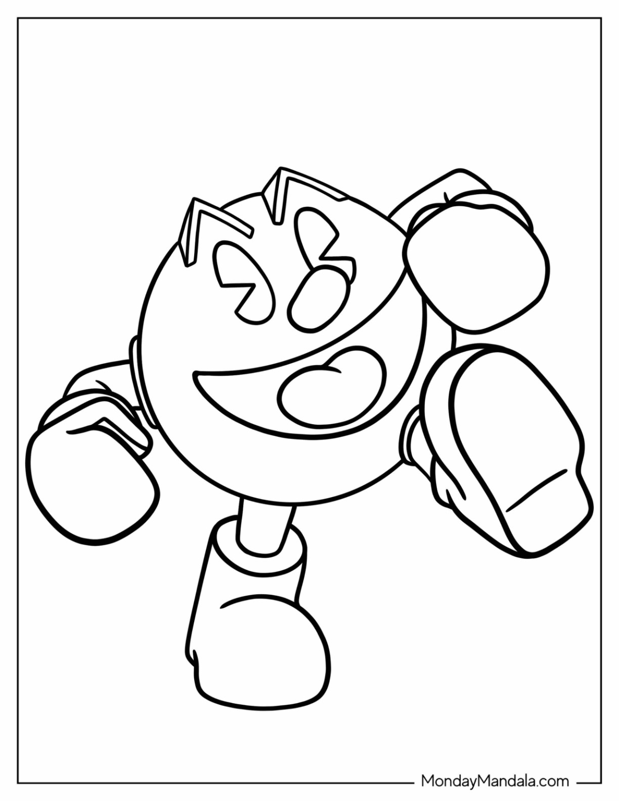 Pac man coloring pages free pdf printables