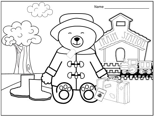 Paddington coloring pages instant download free â wise owl factory