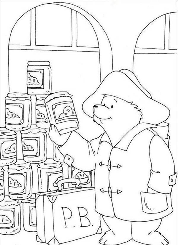Paddington bear want to buy some honey coloring page color luna