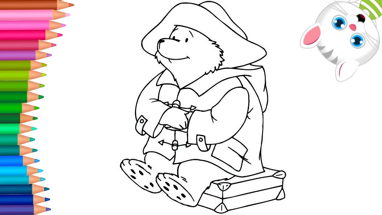 Paddington bear movie coloring pages drawing for kids and children