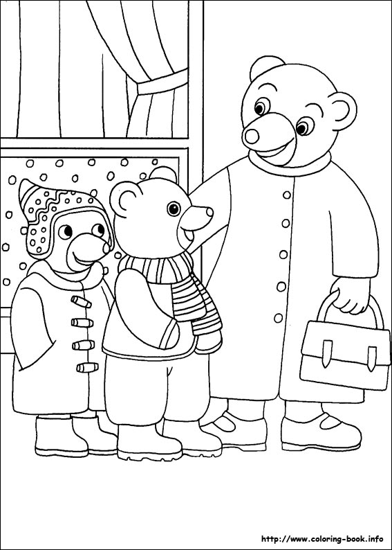 Little brown bear coloring picture