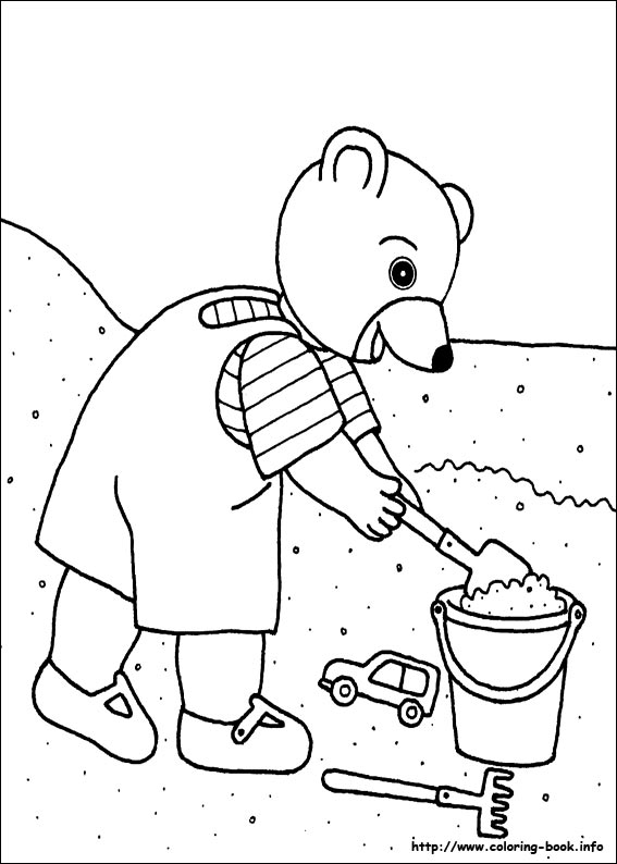 Little brown bear coloring picture
