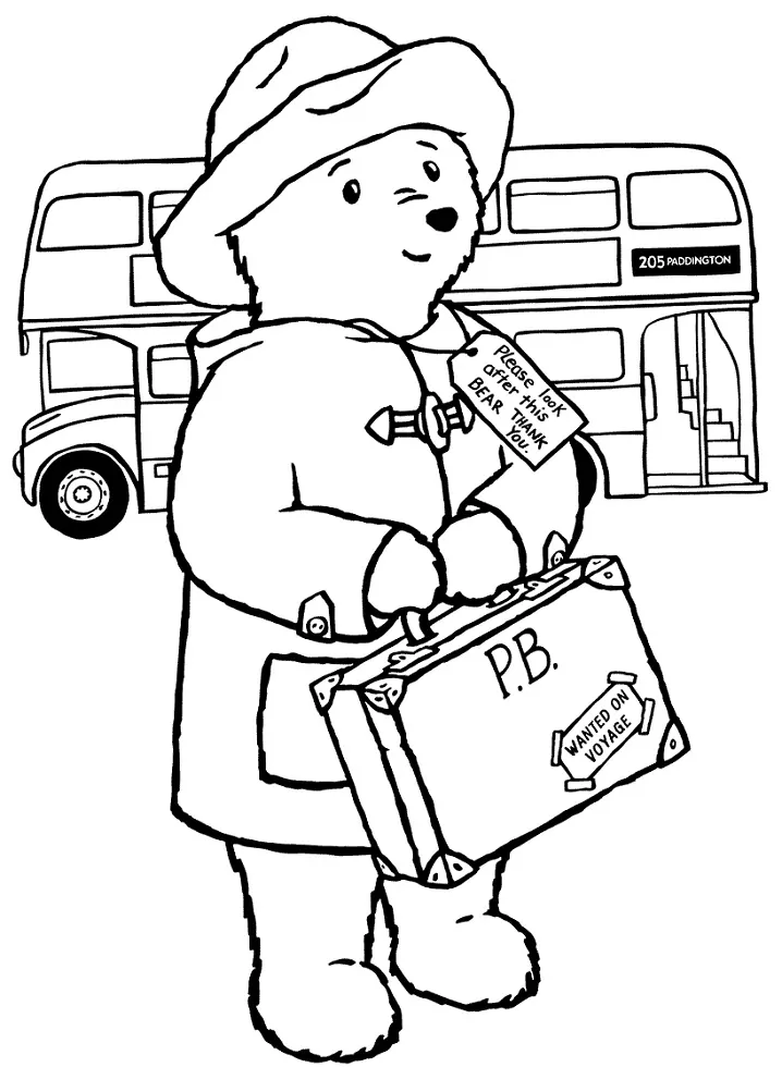 Paddington bear malvorlagen