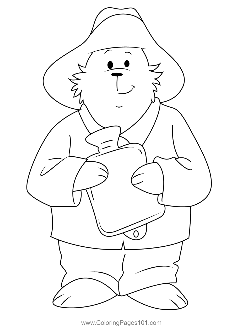Bear coloring page for kids