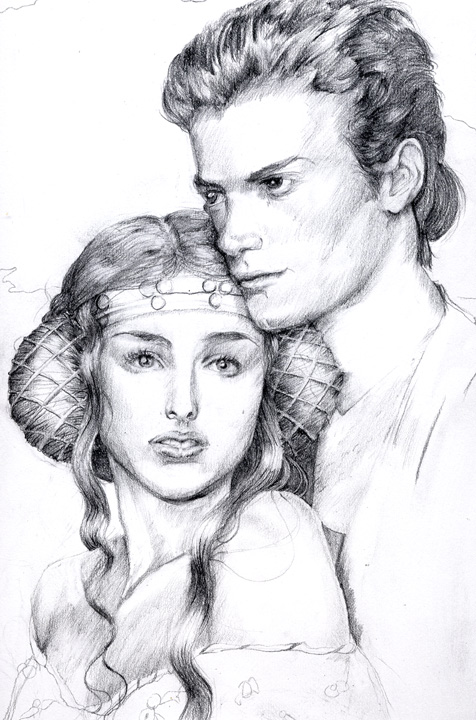 Anakin and padme by smileyrunner on