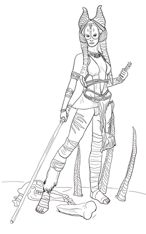 Shaak ti coloring page free printable coloring pages