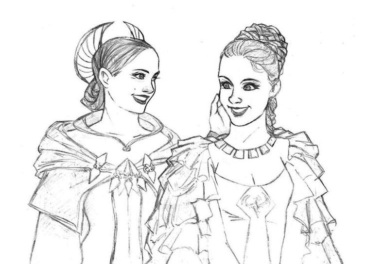 Padmã and leia fanart