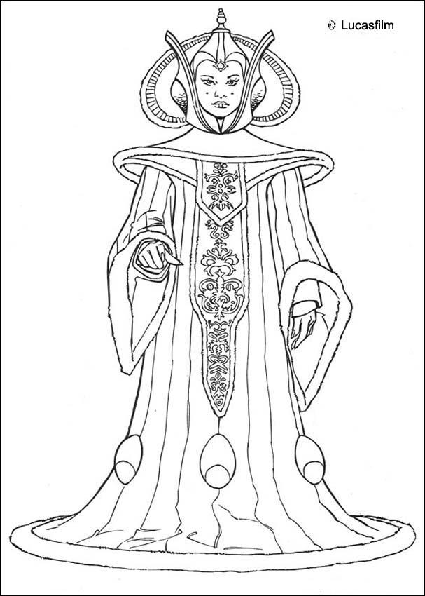 Queen amidala coloring pages