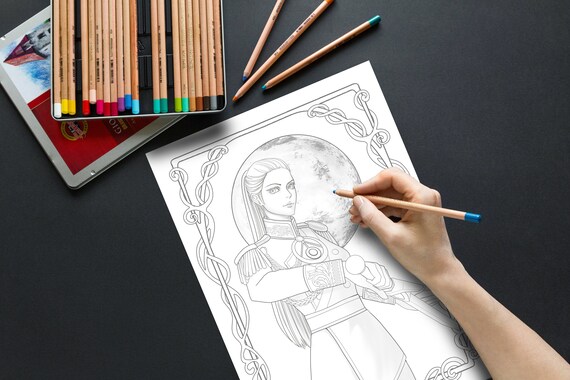 Mars the planets coloring sheetsprintable pdf jpgcoloring for adultinstant downloaddigitalcoloring bookcoloring pages