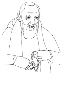 Saint padre pio coloring pages september by mrfitz tpt