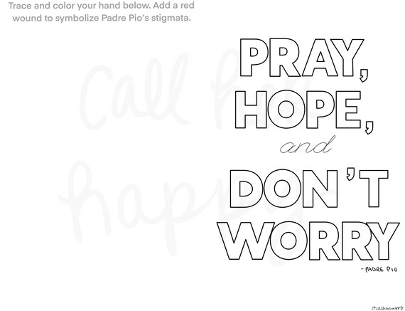 St padre pio pietrelcina coloring page sheet liturgical year