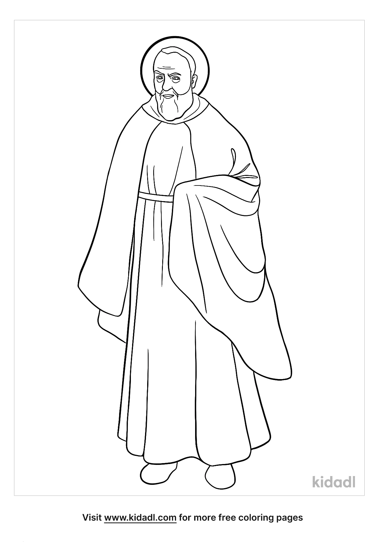 Free padre pio coloring page coloring page printables