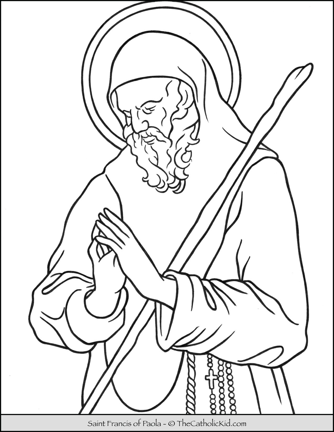 Saint coloring pages