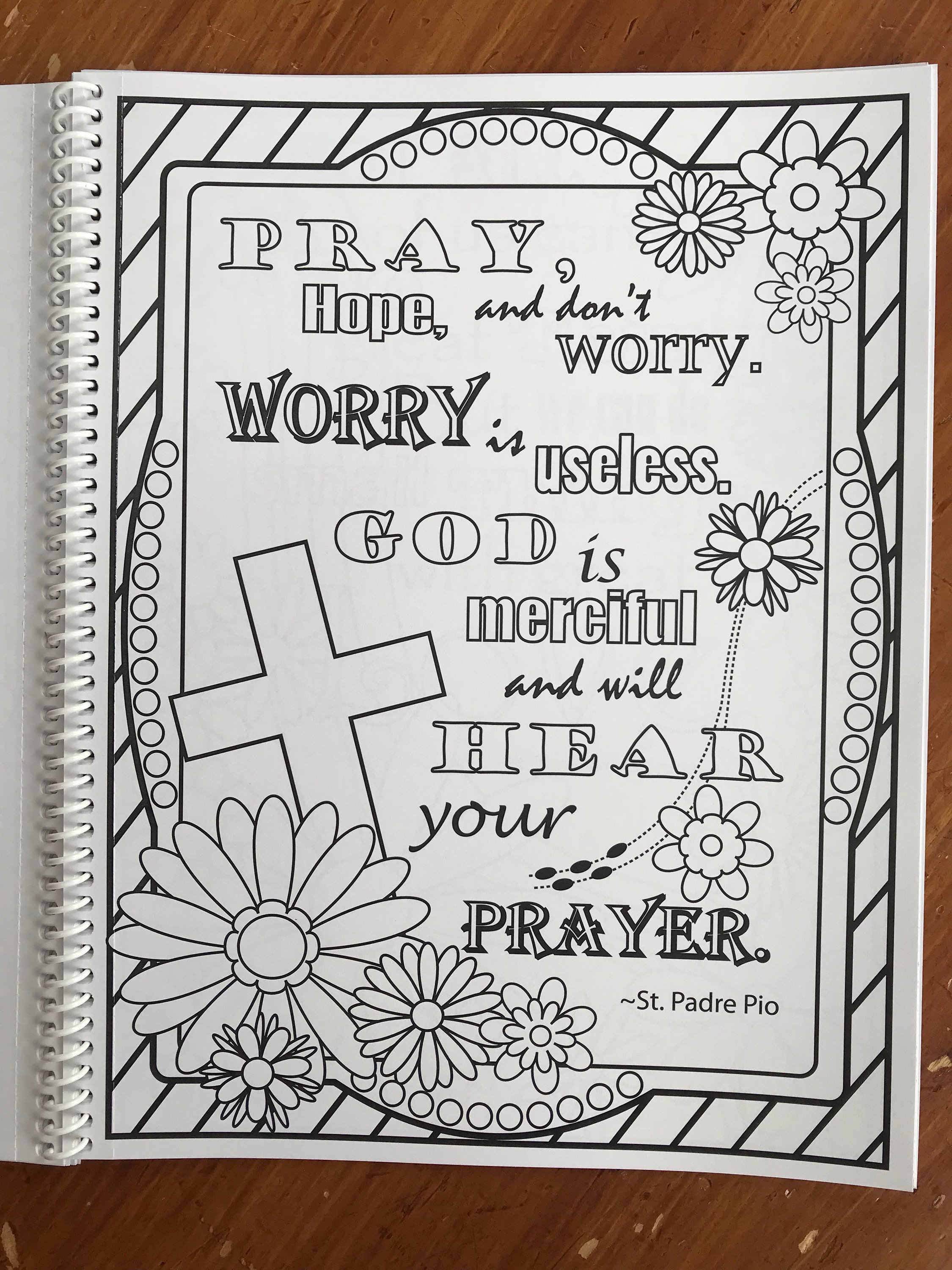 Coloring book for mothers adult coloring book inspirational coloring book saint quotes coloring book mothers inspirational