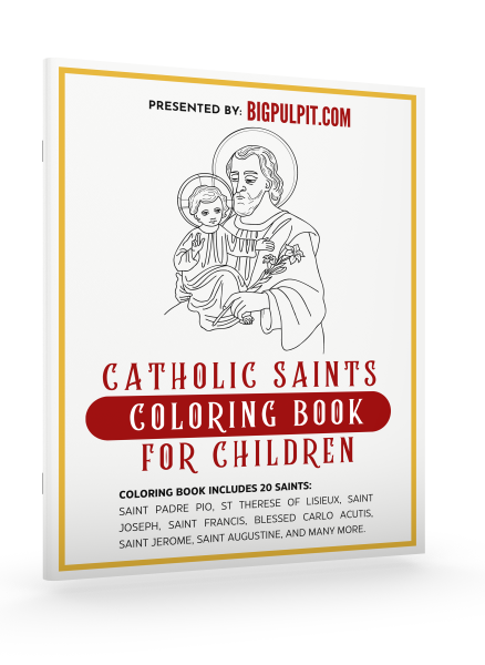 Catholic childrens coloring book presented by big pulpit little vatican