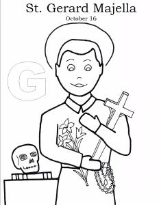 Saints to color because heaven is a colorful place