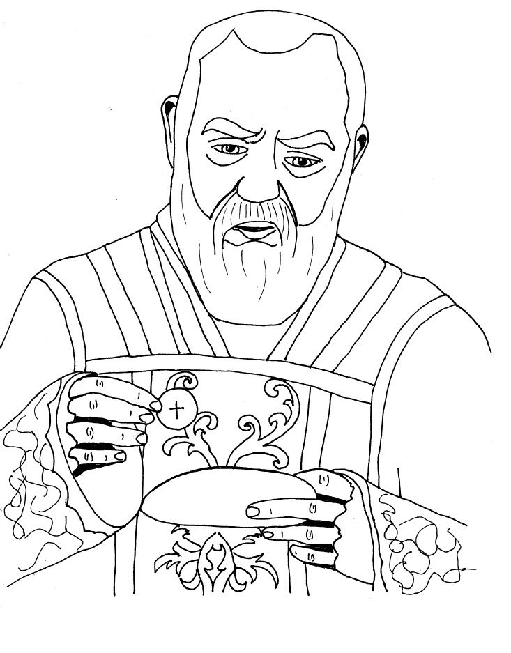 Padre pio colorir catholic coloring valentine coloring pages coloring pages