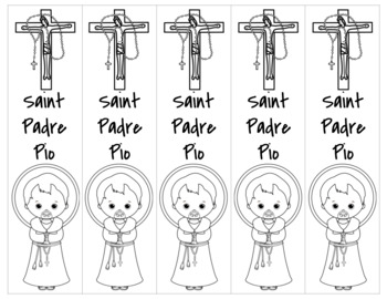 Saint padre pio bookmark by ms a s place tpt