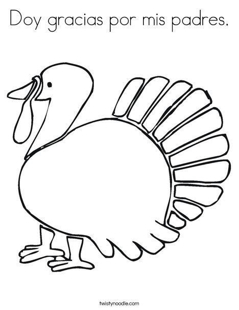 Doy gracias por mis padres coloring page