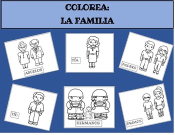 La familia coloring pages distance learning by el rincon de espanol
