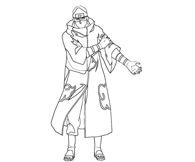 Pain and konan from akatsuki coloring page