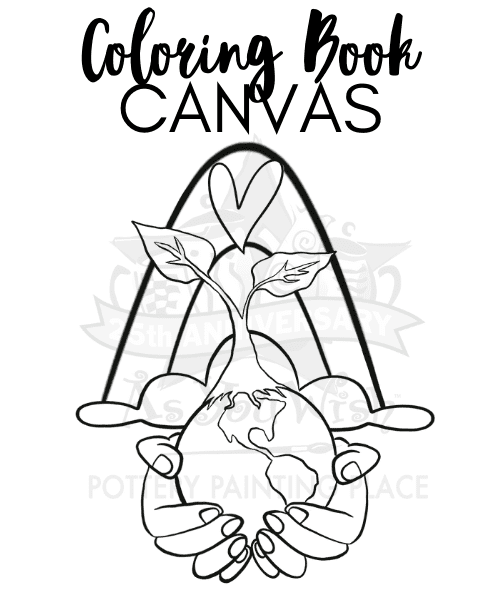 Coloring book canvas pack as you wish pottery