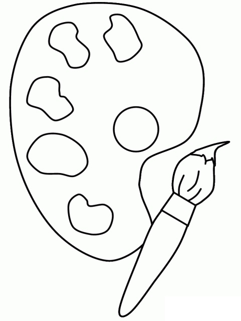 Paint brh coloring page crafts and worksheets for preschooltoddler and kindergarten