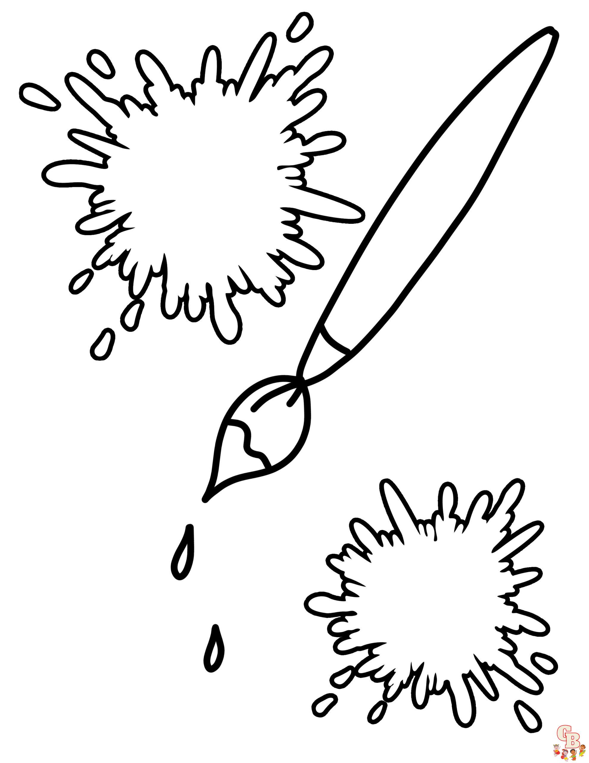 Paint coloring pages creative fun for kids