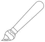 Paintbrush emoji coloring page free printable coloring pages
