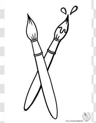 Paint brushes coloring book palette